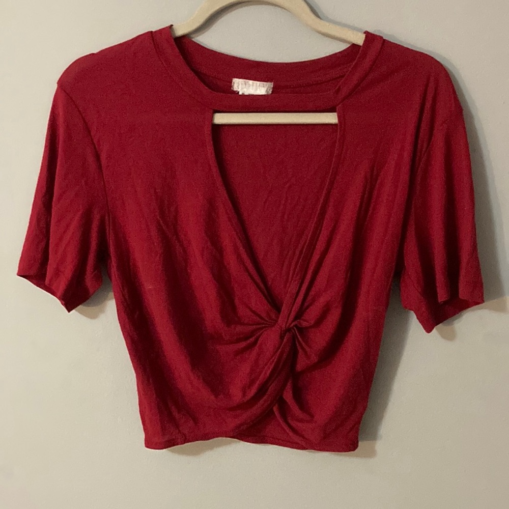 red urban crop top